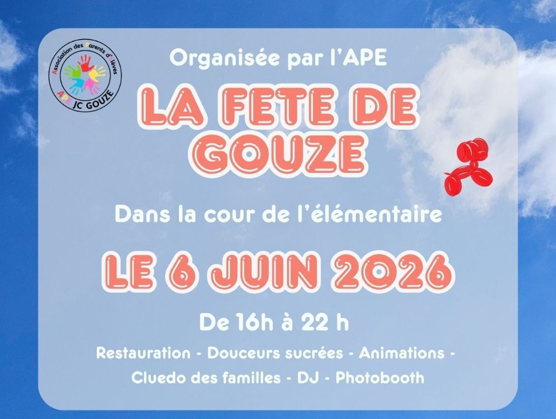Fête de l’école JC Gouze 2026